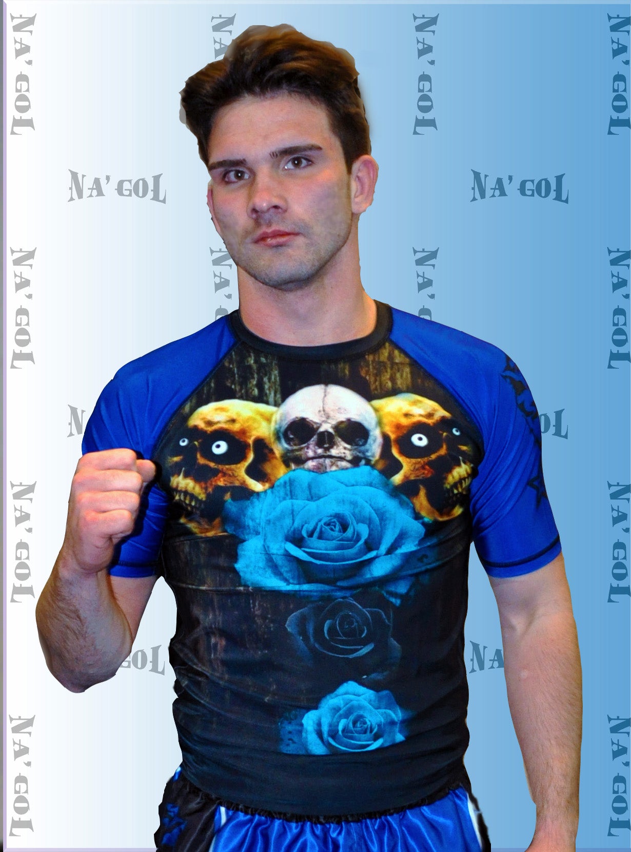 Tri Skull & Roses Rashguard