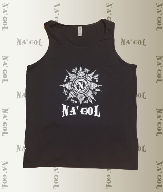 100% cotton Tank, with the Na'Gol yant logo on the front.