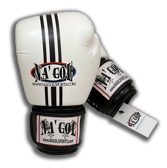 White boxing glove with black and red accents and 'NAGOL' branding on a white background