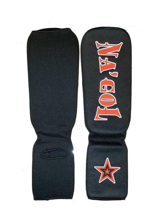 Thai Boxing contact shin guards (Red)