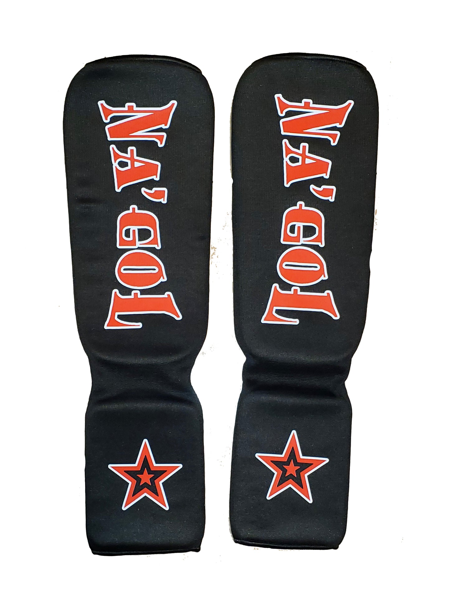 Thai Boxing contact shin guards (Red)