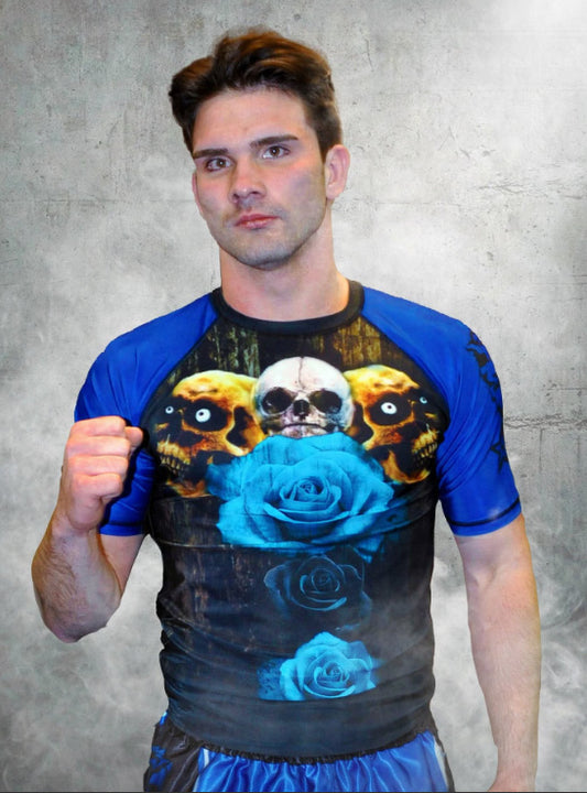 Tri Skull & Roses Rashguard